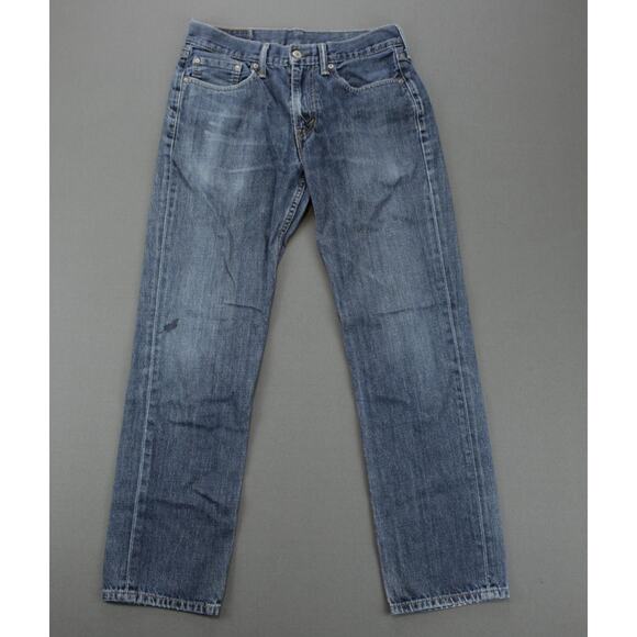 Levis 514 Jeans Mens 31x32 Blue Slim Straight Leg Mid Rise Stretch Denim Pants - Picture 1 of 10